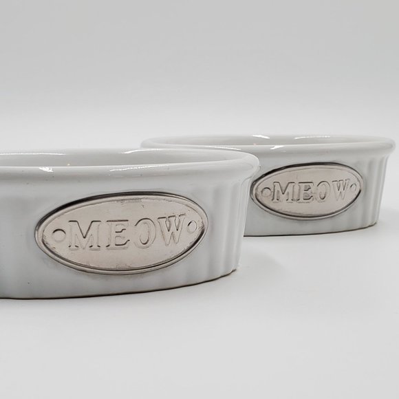Whisker City Ceramic Meow Bowls – set of 2 - Picture 9 of 15